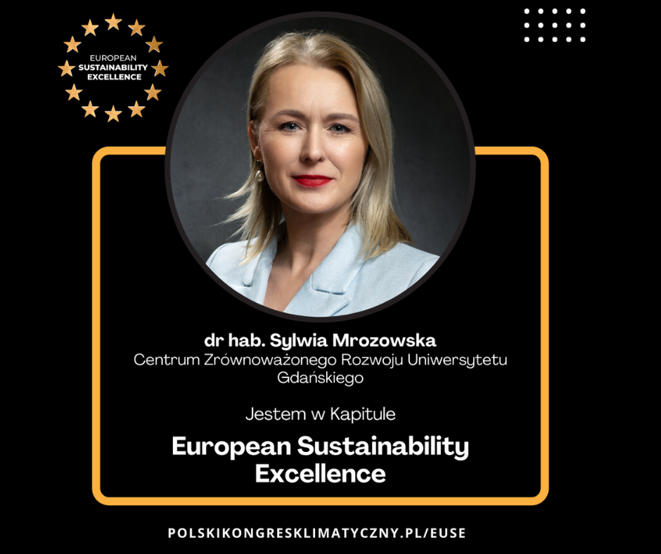 Dr hab. Sylwia Mrozowska, prof. UG, członkinią Kapituły European Sustainability Excellence