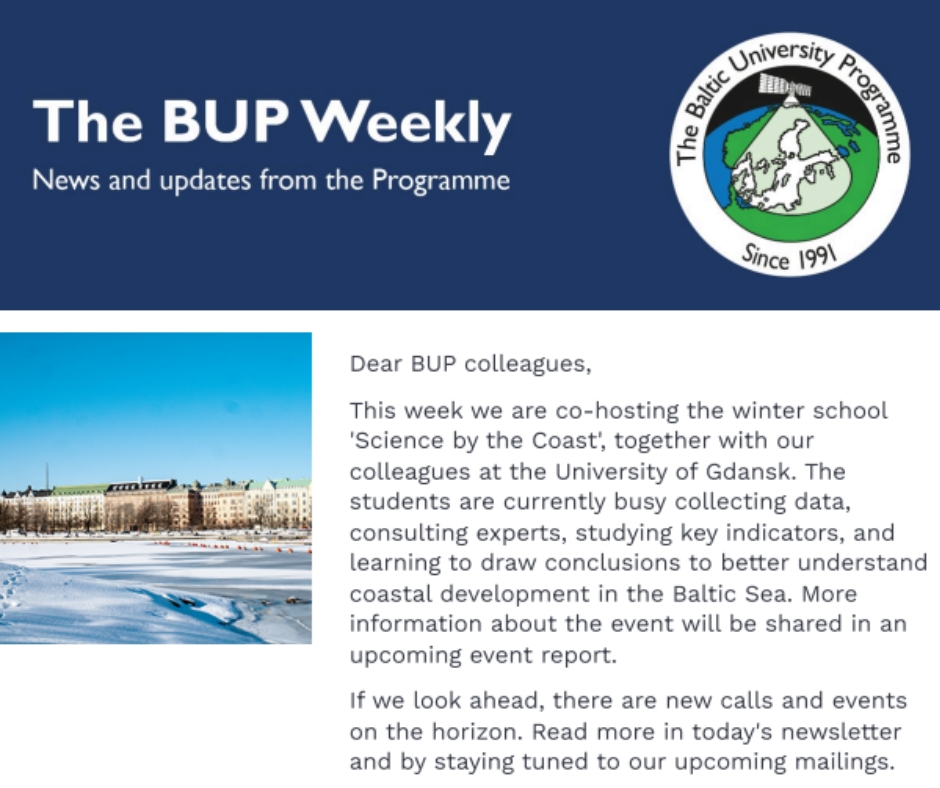 BUP Weekly, week 6