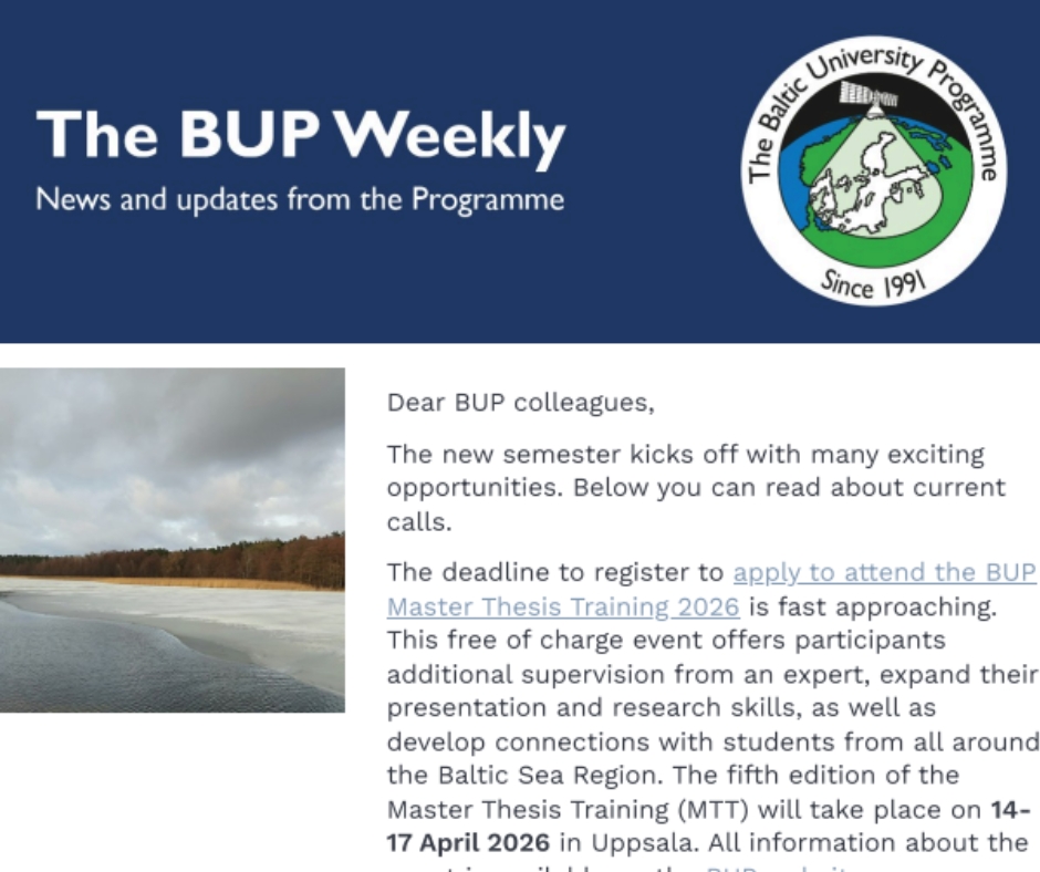BUP Weekly, week 4
