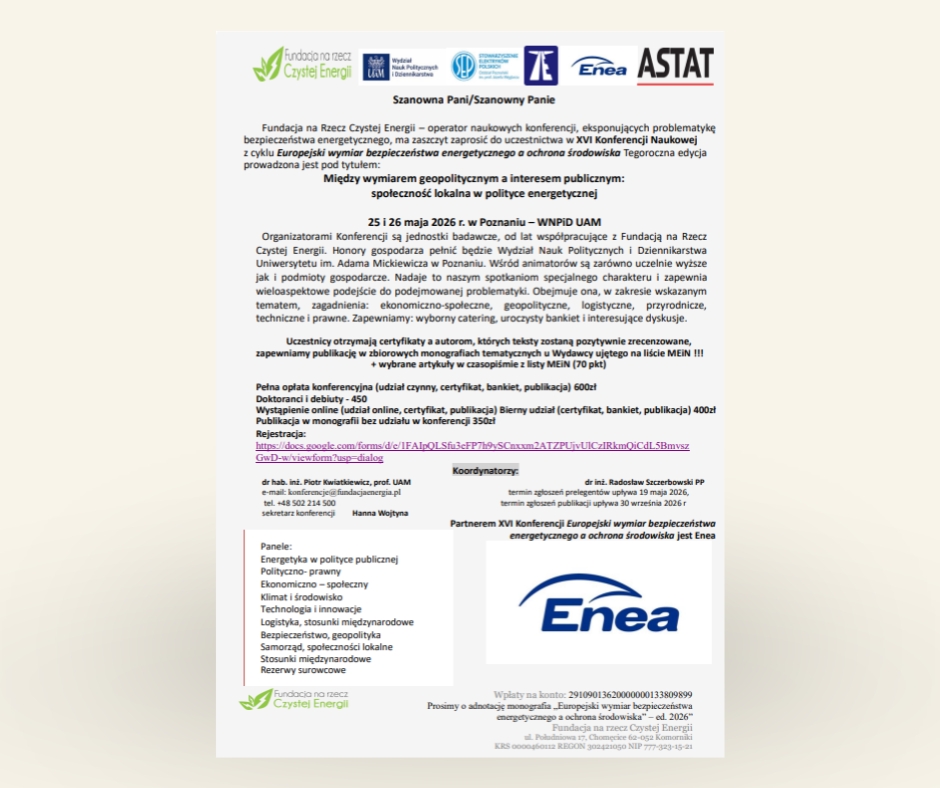 Między wymiarem geopolitycznym a interesem publicznym: społeczność lokalna w polityce energetycznej