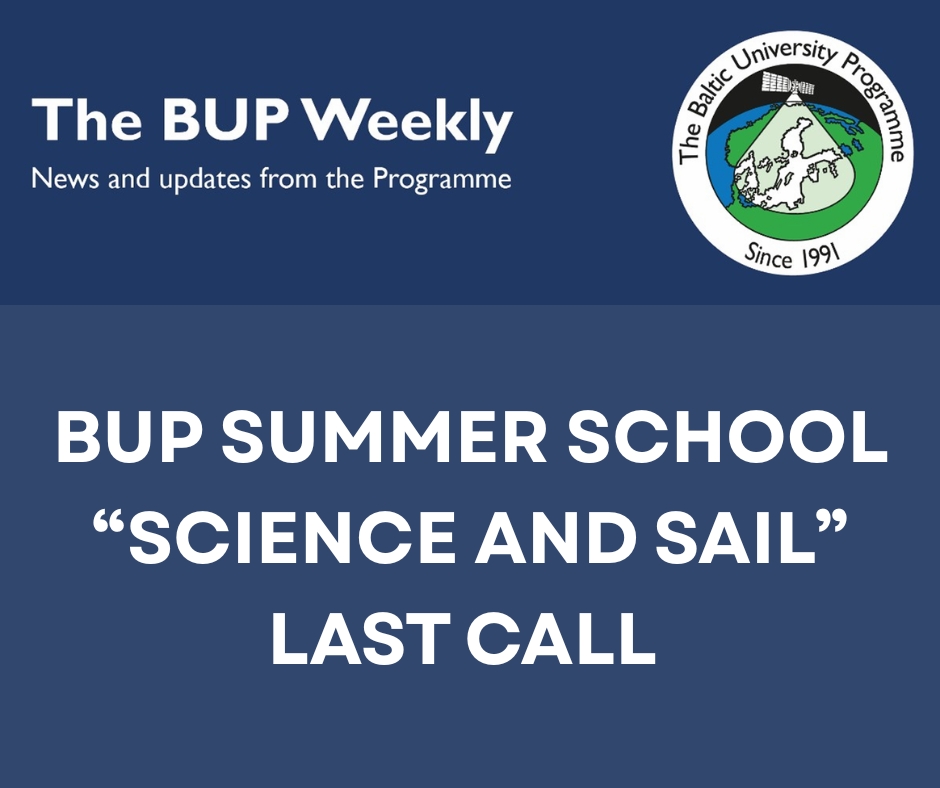 BUP summer school 'Science and Sail' - Last call