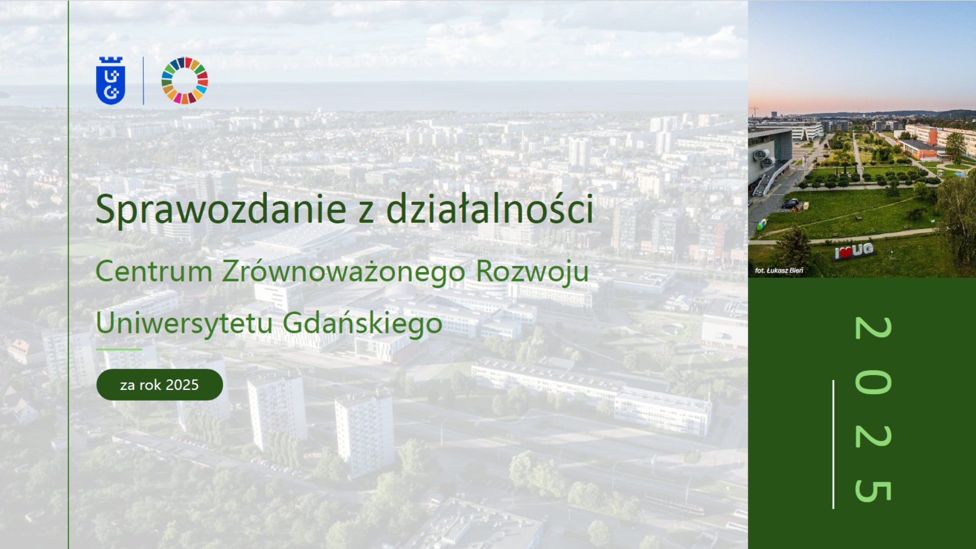 Sprawozdanie z działalności Centrum Zrównoważonego Rozwoju Uniwersytetu Gdańskiego za rok 2025